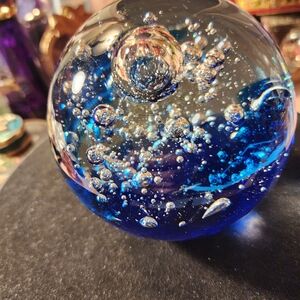 Stunning Cobalt Glass Art Sphere